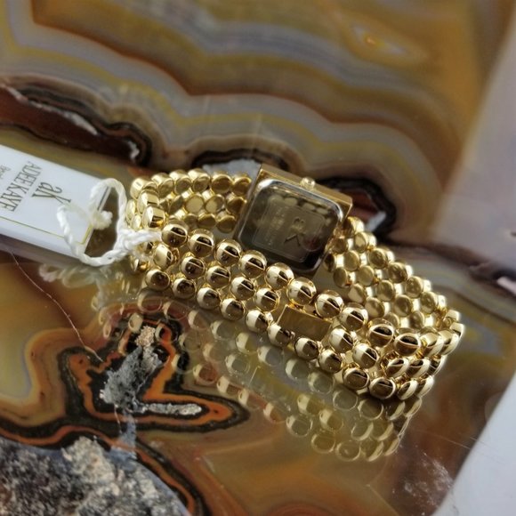 New ADEE KAYE Gold Swarovski Crystal Watch - Picture 3 of 6